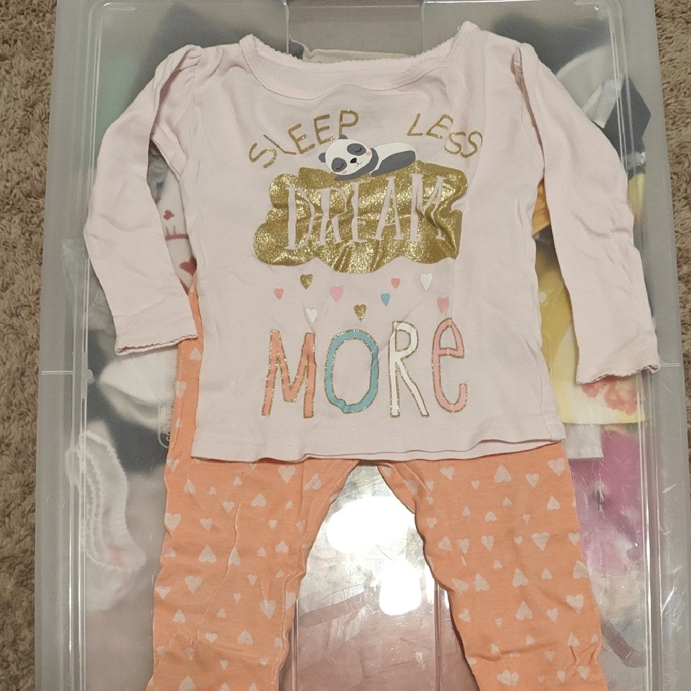 Carter's Pink and Gold Baby Onesie